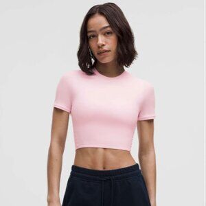 Wundermost Ultra-Soft Nulu Crewneck Cropped T-Shirt